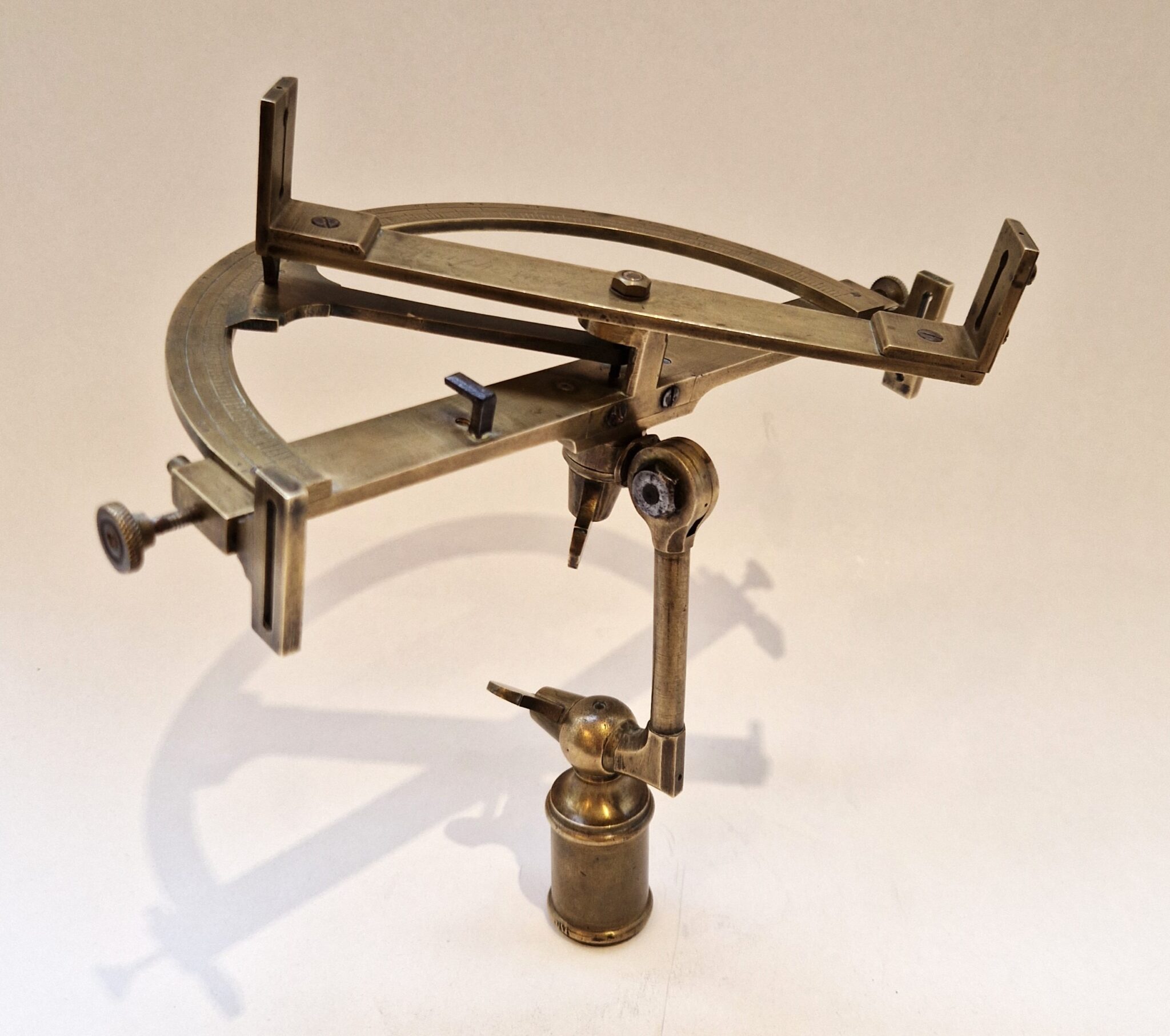 An unusual brass clinometer/graphometer, France, early 19th century