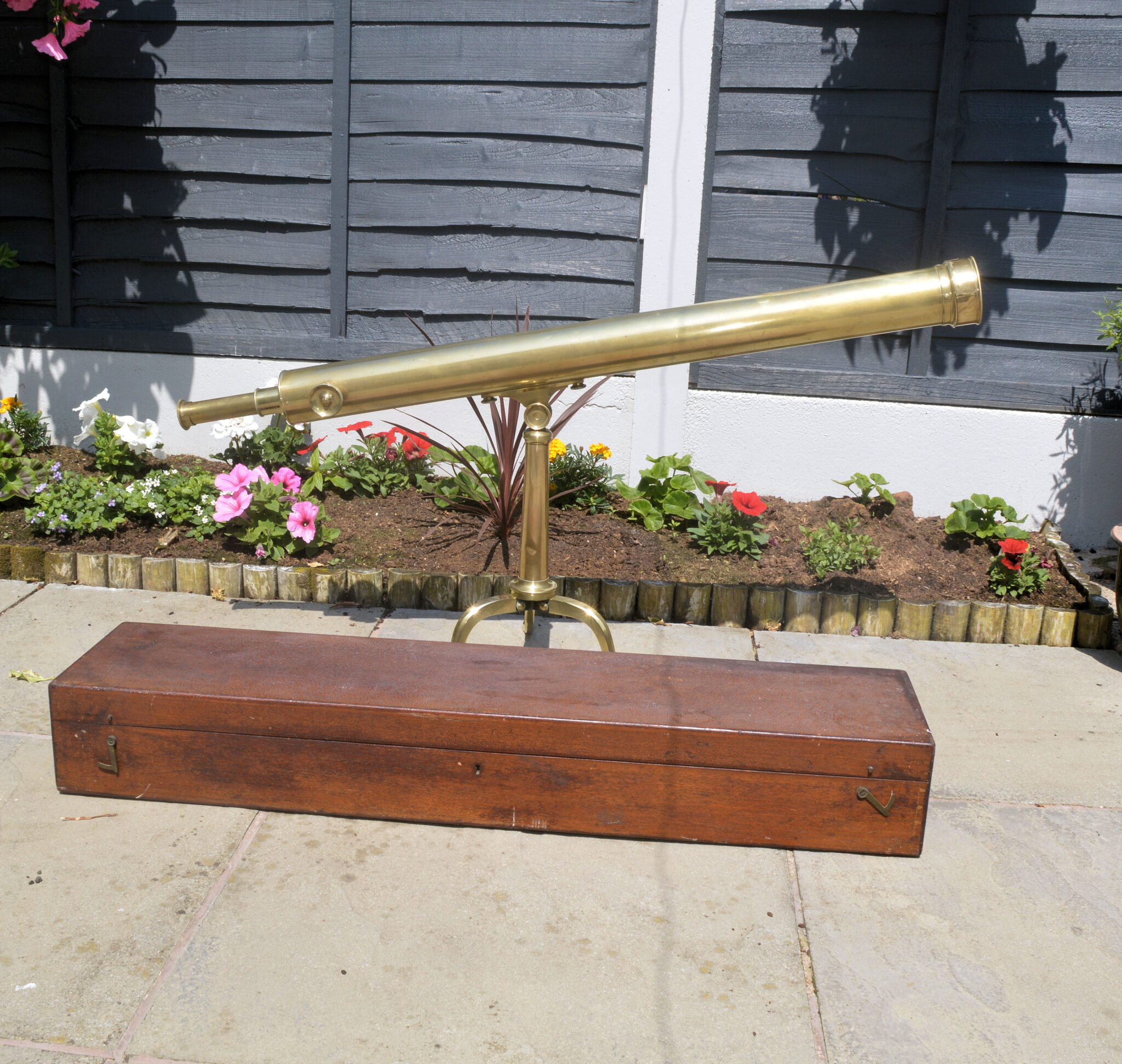 3 inch refracting telescope in case.