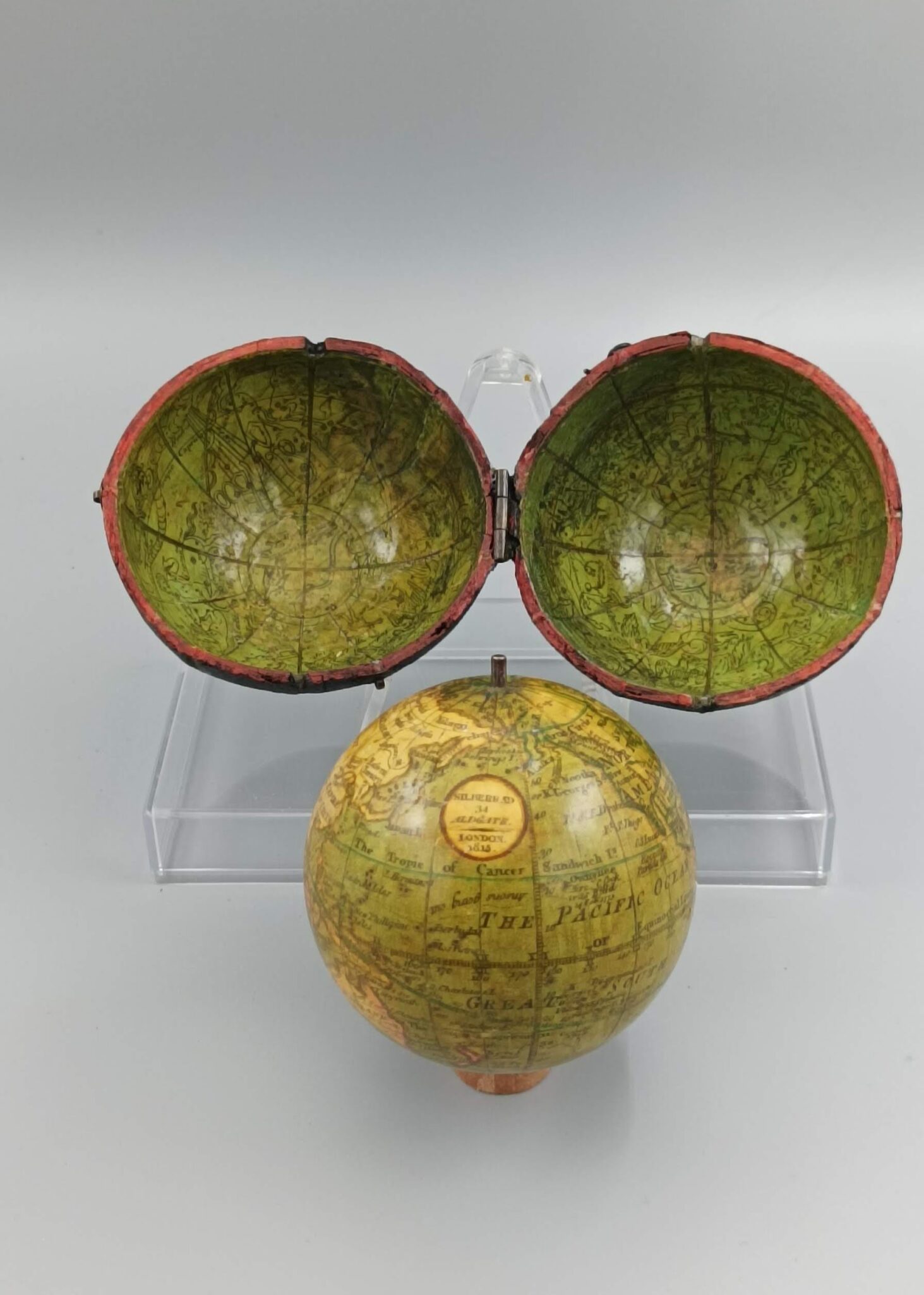 A SILBERRAD POCKET GLOBE 1815