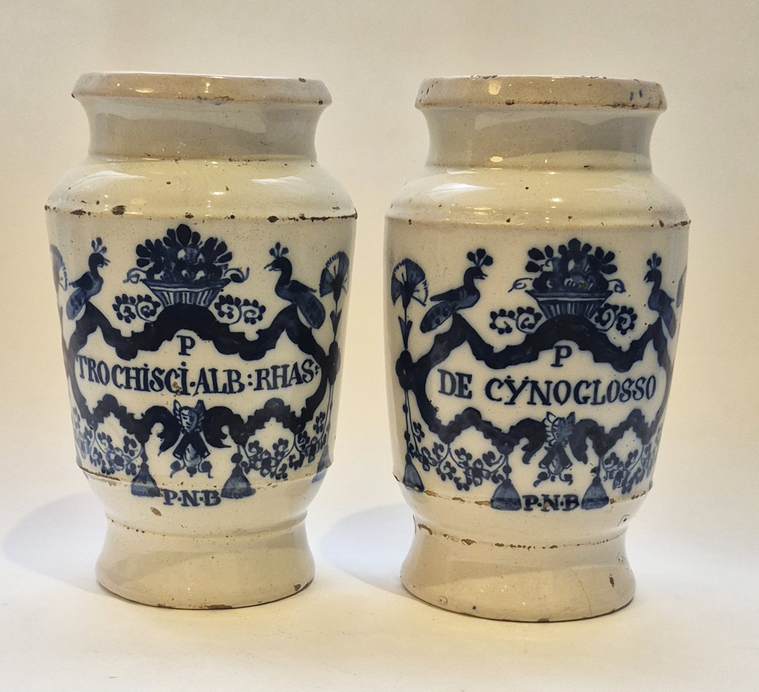 Two Antwerp or Dutch Pharmacy Jars, 18th Century