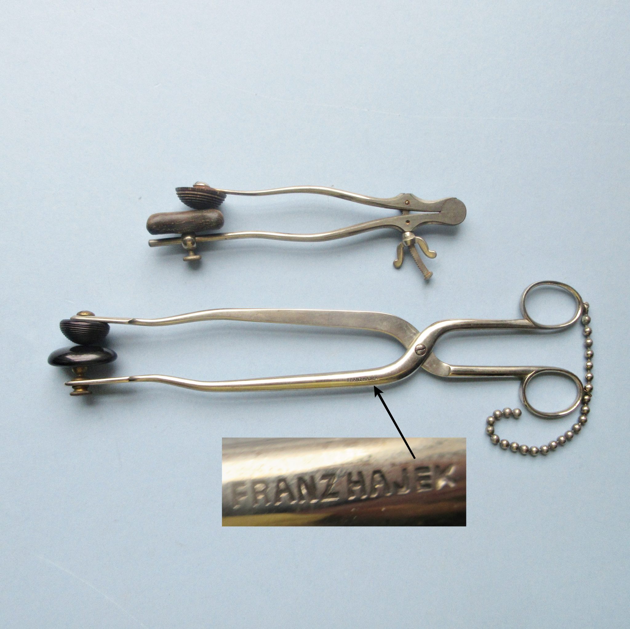 Two Tonsil Compressors or Hemostats